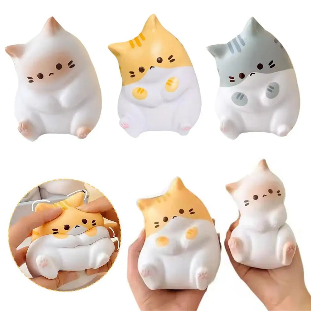 Kawai Cat Squishy Fidget Toy Slow Rebound Squeeze Stress Ball Cute Qme