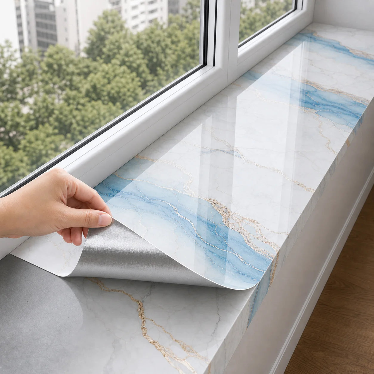 Marble-patterned Self-adhesive Roll Material Wear-resistant Qme