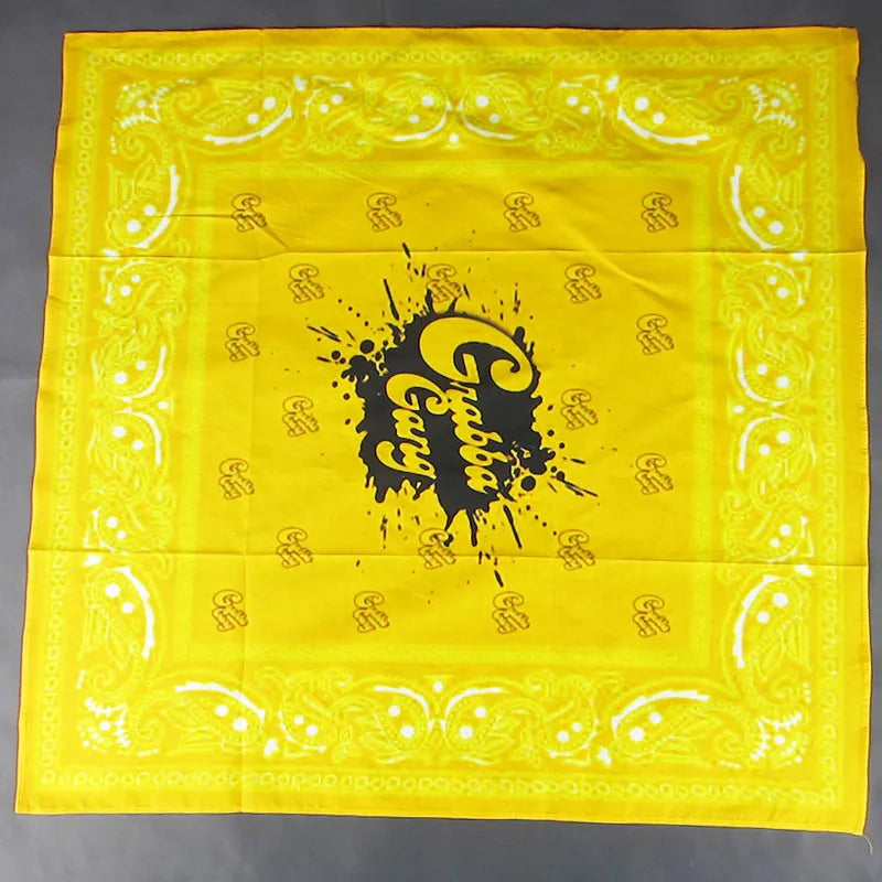 Children Women's Organic Pure Soft Cotton Scarf Square Custom Printed Qme YELLOW One Size