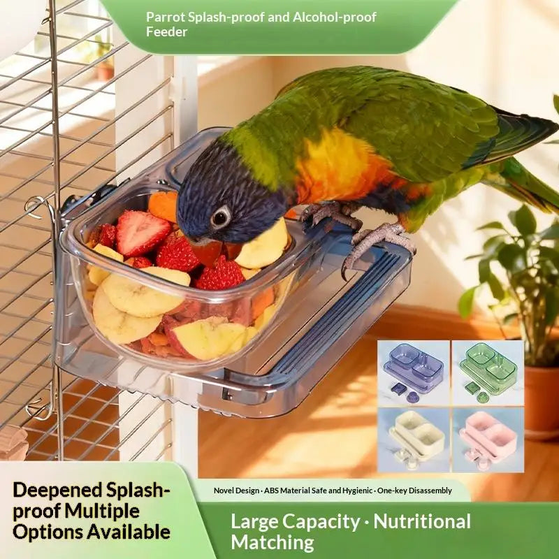 Feeding Water Bowl Pet Supplies Accessories Parrot Double Large Qme