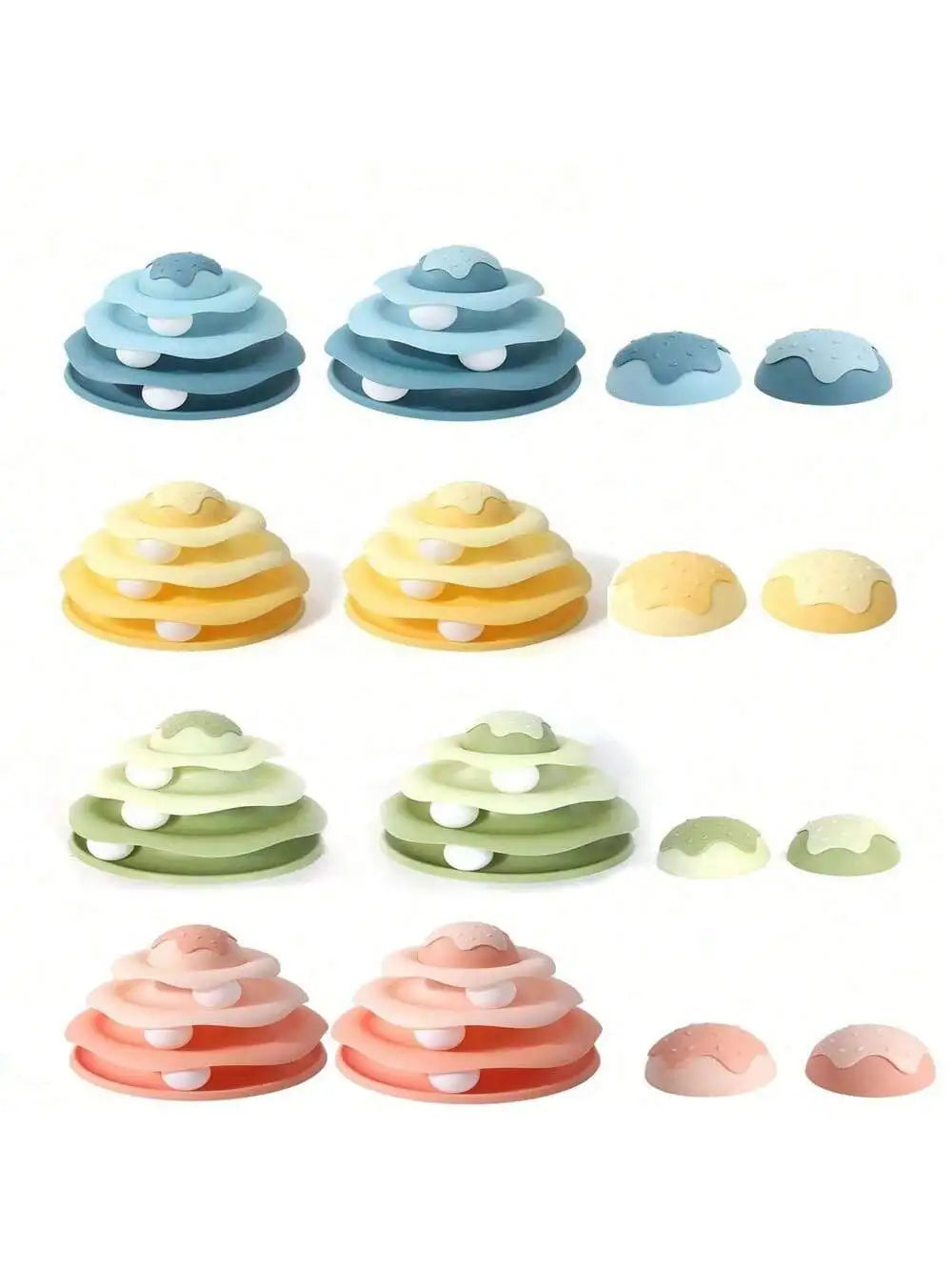 Ice Cream Track Play Mat Cats Kitty Plastic Toy Cat Amusement Pet Qme