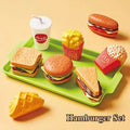 Kids Mini Kitchen Toy Detachable Snack Hamburger Cookie Miniature Accessories Plastic Pretend Toy Play House Food Sets Gift Boys Qme YELLOW
