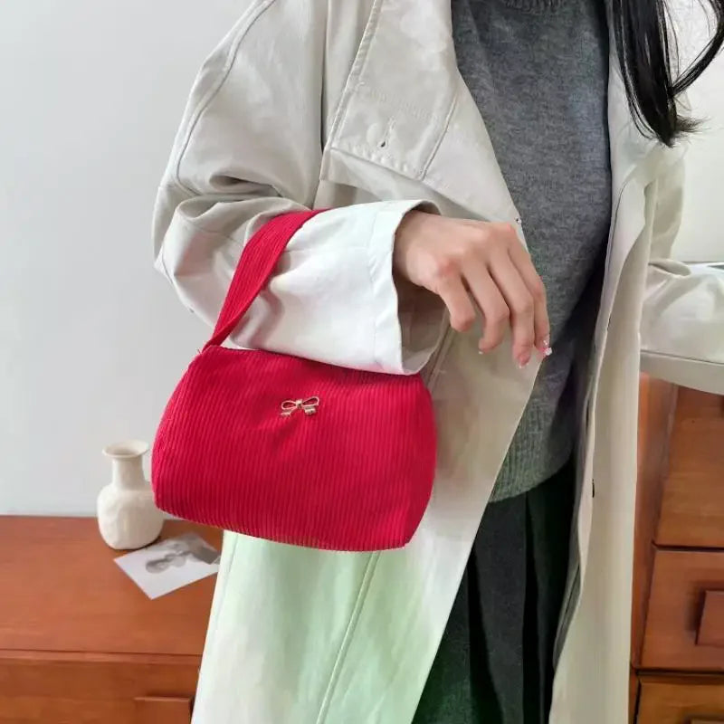 Cosmetic Bags For Women Plush Cute Handbag Soft Comfortable Large Capacity Trendy Handbag For Women With Handle Qme