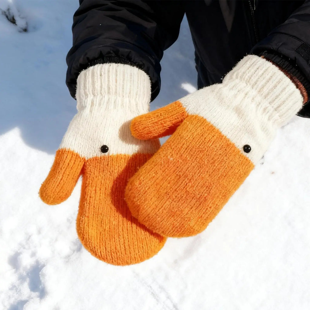 1 pair Cute Gloves Animal Mittens Warm Lining Winter Adorable Cute Animal Mittens For Girl Friend Sport Skiing Men Women Outdoor Qme
