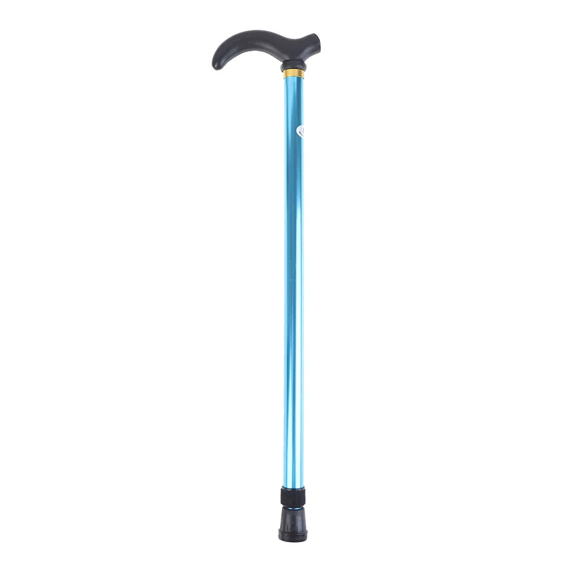 Adjustable Walking Stick 2 Section Stable Anti-skid Crutch Old Man Qme Blue