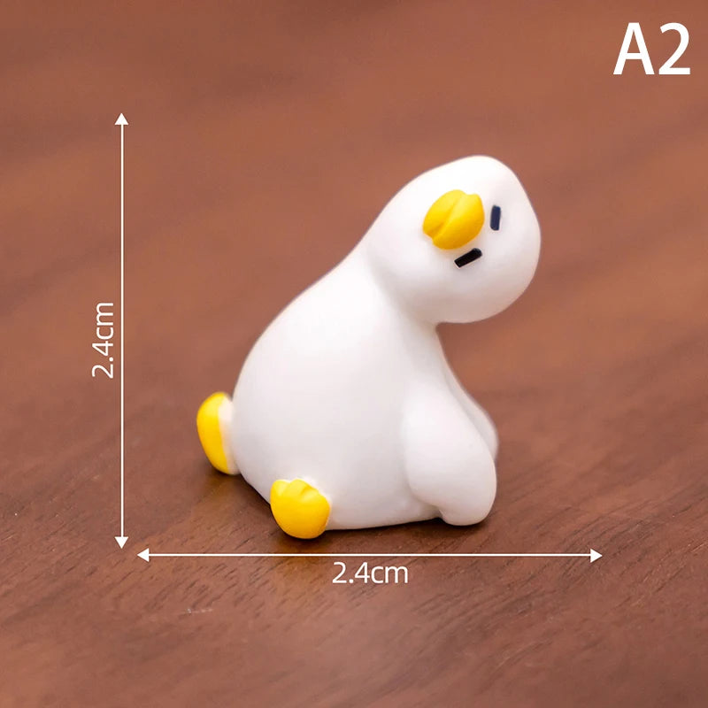 Cute White Duck Animal Micro Landscape Ornaments Home Desk Decoration Qme A2