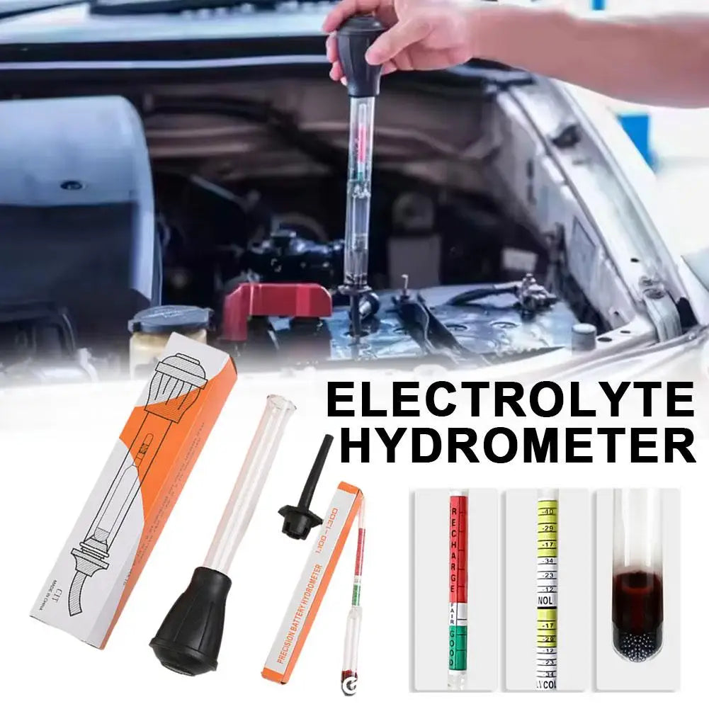 Battery Hydrometer 1.10-1.30 Battery Electric Density Meter Electric Gravidness Suction Acid Tester Electrolyte Lead Flooded Qme
