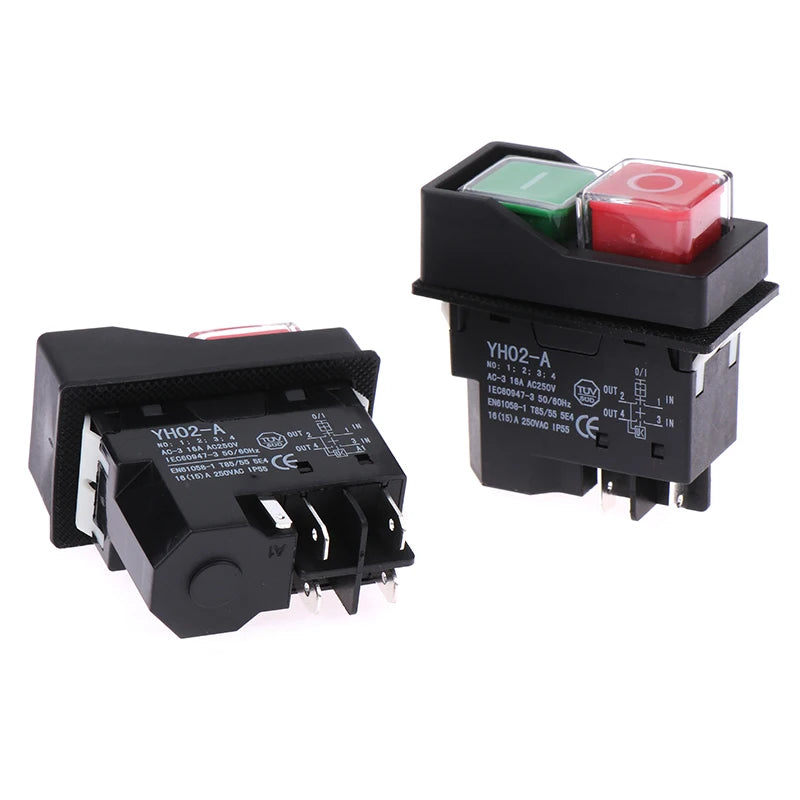 Electromagnetic Push Button Switches Starter Machine Tool Equipment Waterproof Switch Safety Security IP55 KLD28A Qme