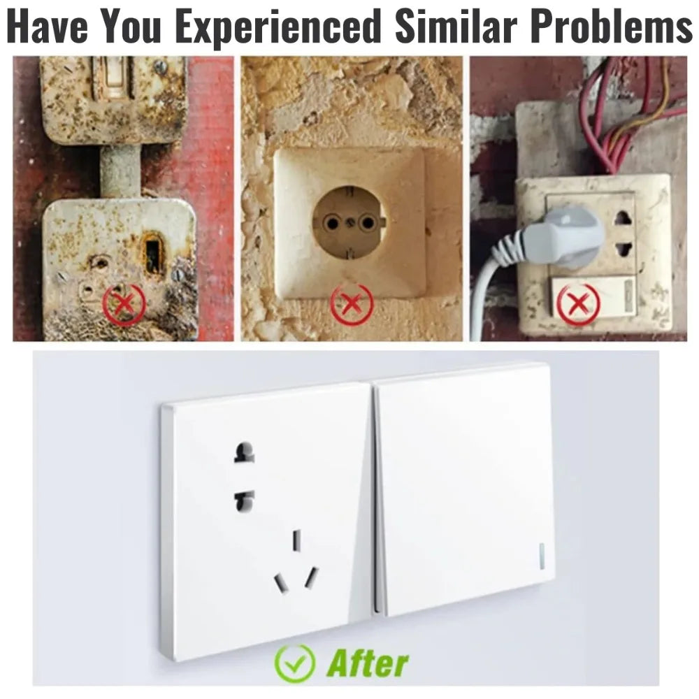 10Pcs 86 Type Cassette Repairer Dark Box Repair Screw Plug Switch Old Socket Boxes Replacement Fixed Wall Repair Box Support Rod Qme