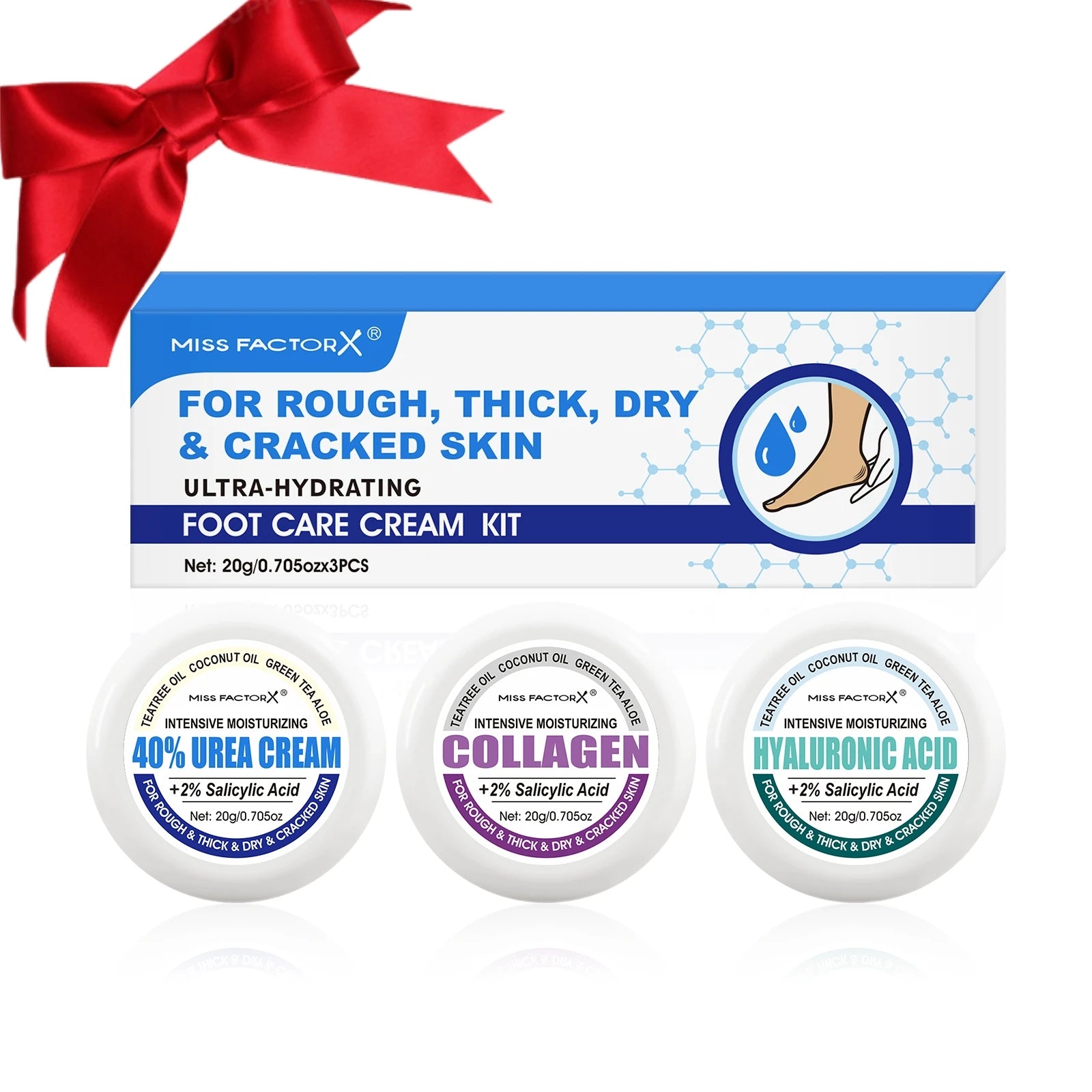 3PCS/Box Urea Foot Cream Moisturizer, with Salicylic Acid, for Dry and Cracked Feet - Hand and Foot Care for and Women Qme