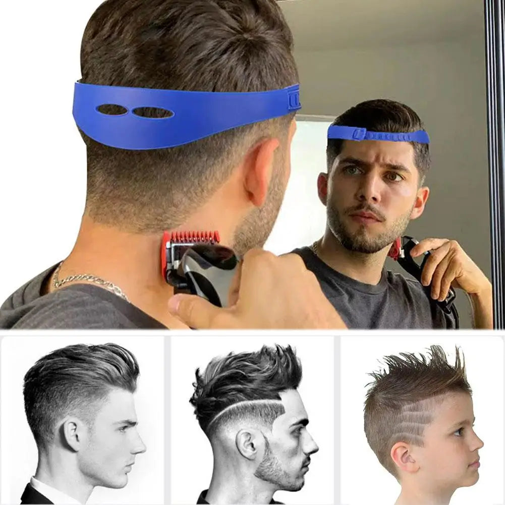 1PCS Adjustable Haircut Shaving Template DIY Curved Hair Headband Home Cutting Guide Silicone Hair Styling Trimming Tool B9H2 Qme