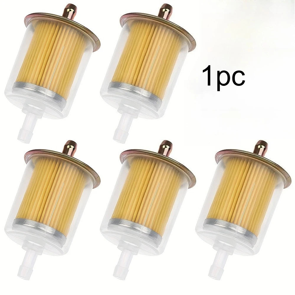 Universal Clear Fuel Filter Gasoline Filter For Motorcycle Car ATV Dirt Bike Scooter Small Engine Fuel Line Filtration Accessory Qme 1pc