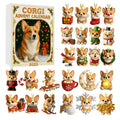 2025, 24 Days Countdown With Cute Corgi Mini Ornaments, Dog-Themed Christmas Decoration Set For Home Décor Qme 1 A