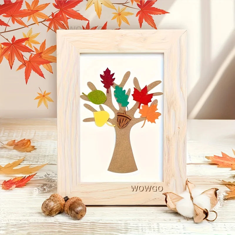 96Pcs DIY Felt Tree Crafts Kit for Autumn Home Decoration Thanksgiving Party Gifts Christmas Halloween Room Wall Decor Ornaments Qme