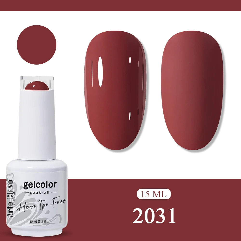Arte Clavo Glitter Gel Nail Polish HEMA TPO Sliver Champagne Qme 2031