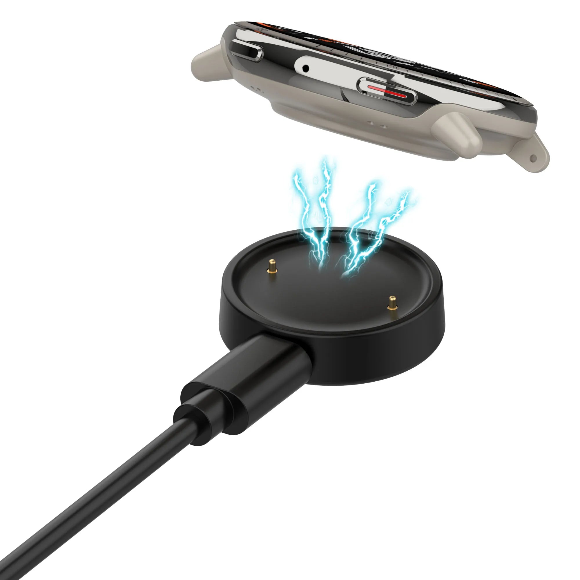 Type C Dock Charger for Amazfit Active 2/Bip 6 Smart Watch Charging Cradle Dock Stand Cable Magnetic Cord USB Charge Replacement Qme