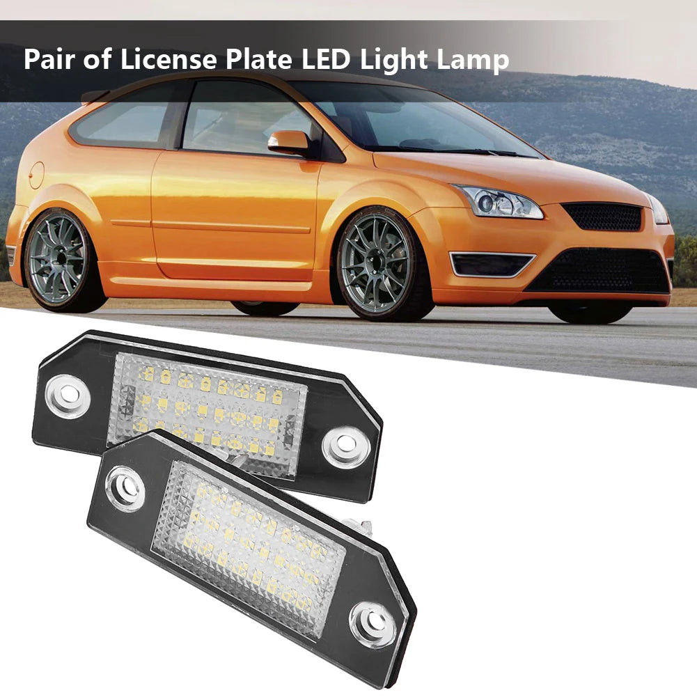 24 LED Beads License Plate LED Light Lamp for C MAX Focus MK2 License Lamp License Plate Light License Plate Light Qme