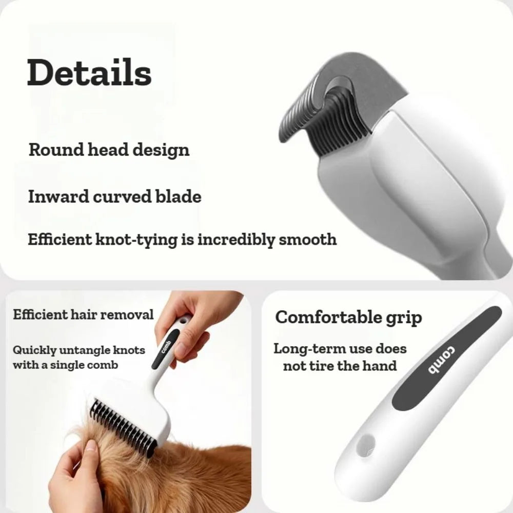 Professional 2in1 Undercoat Rake Brush Shedding Control Long Haired Qme