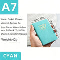Mini Weekly Note Planner Pocket Agenda Book Calendar Students Home Qme A4