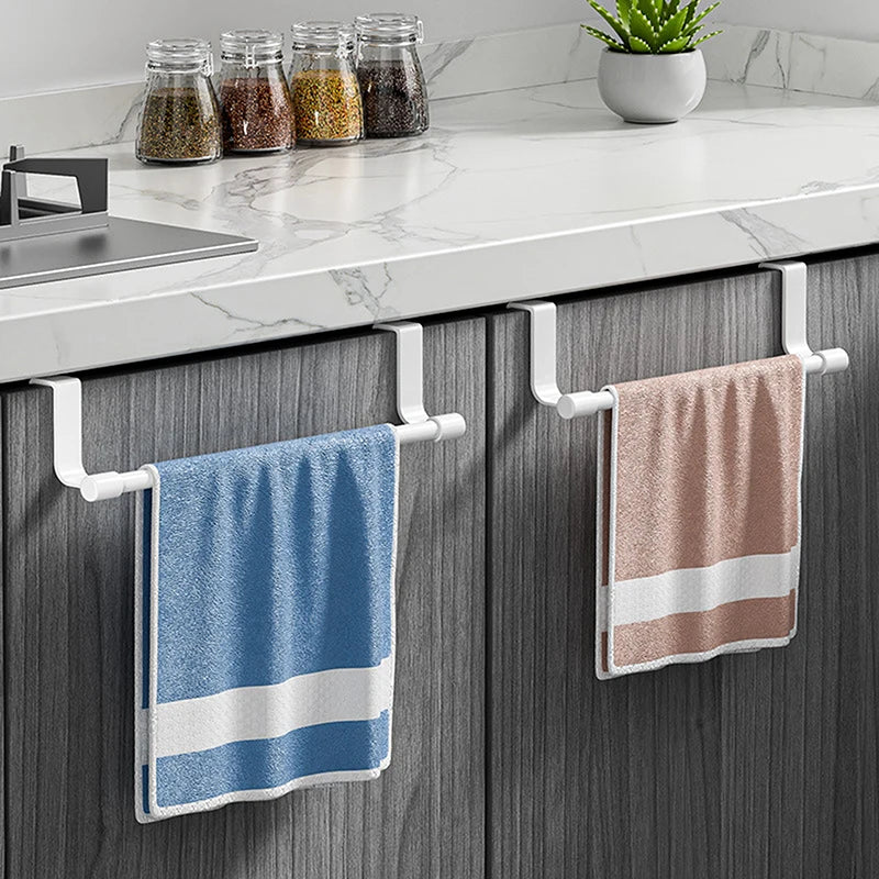 Kitchen Cabinet Towel Rack Space-saving Dishcloth Holder Home Qme