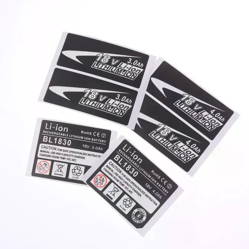 18V 3Ah 4Ah 5Ah 6Ah 9Ah BL1830 Li-ion Battery Label Stickers Capacity Qme