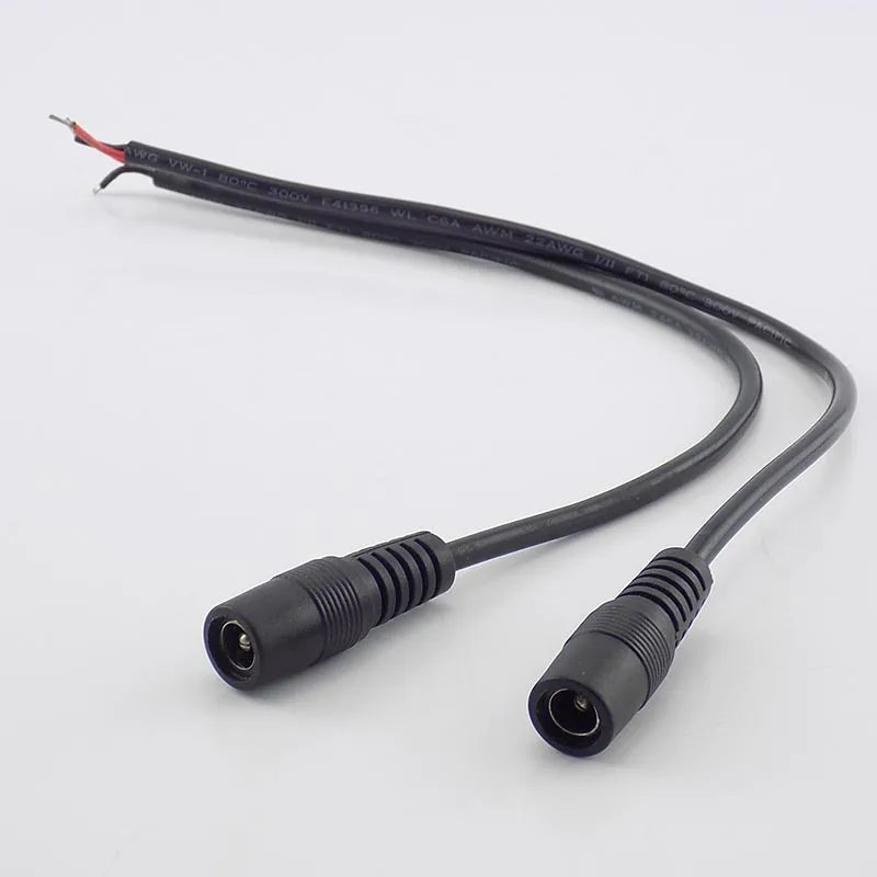 3pcs 1M 12V DC Male Female Connector Power Supply Cord Extension Cable for CCTV LED Strip Light Adapter Wire 5.5*2.1mm Qme