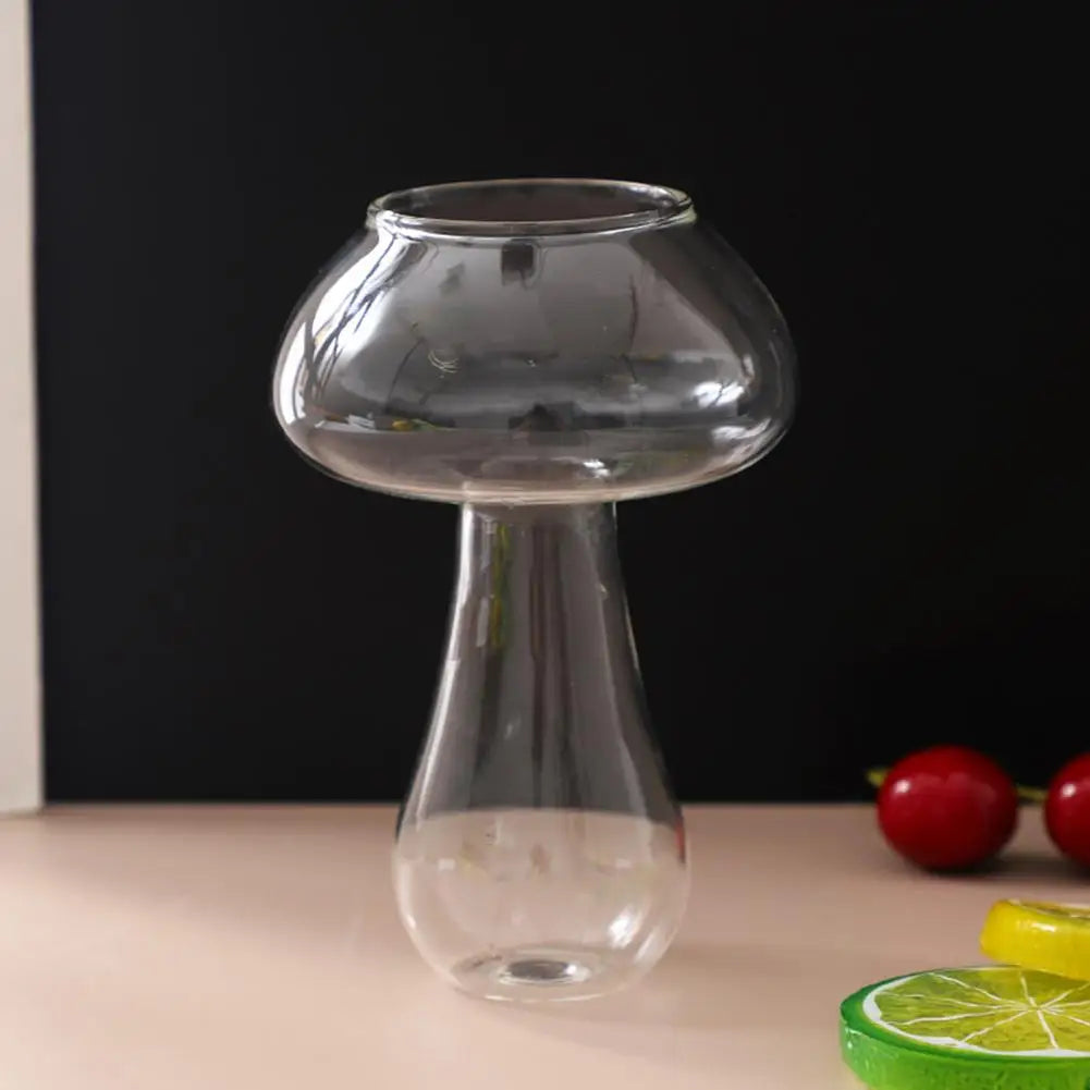 Cocktail Glass Cup Mushroom Shape Drinking Glassware Martini Clear Qme
