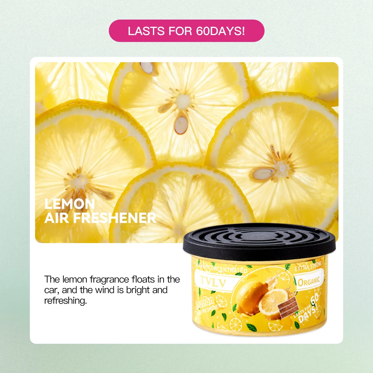 Multi Flavored Car Aromatherapy Long-lasting Room Fragrance Solid Qme 04 Lemon