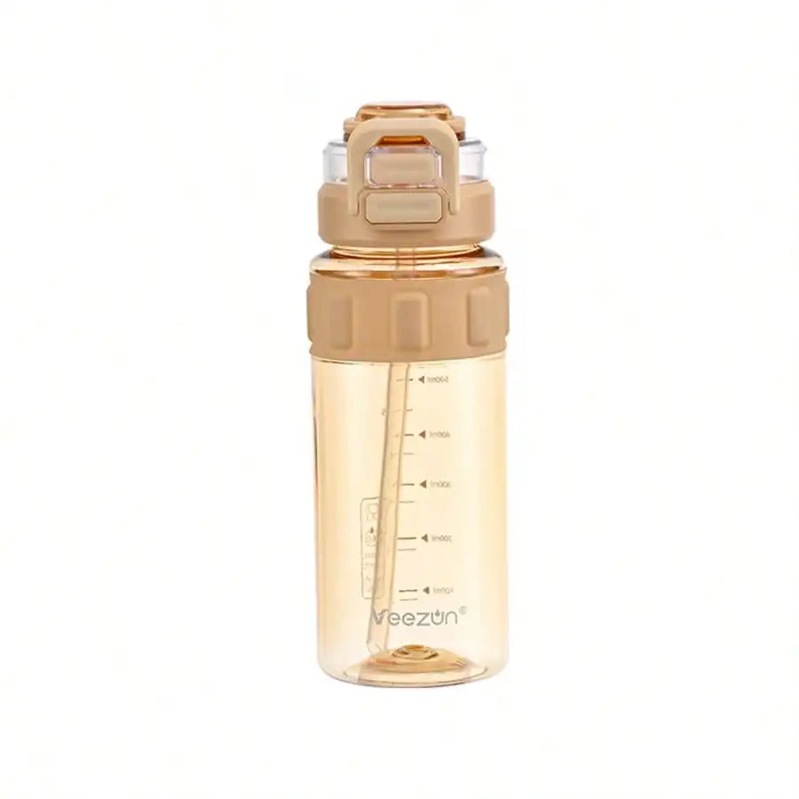 Dual-drink High-value Portable Plastic Water Bottle Summer Outdoor Qme yellow >1L
