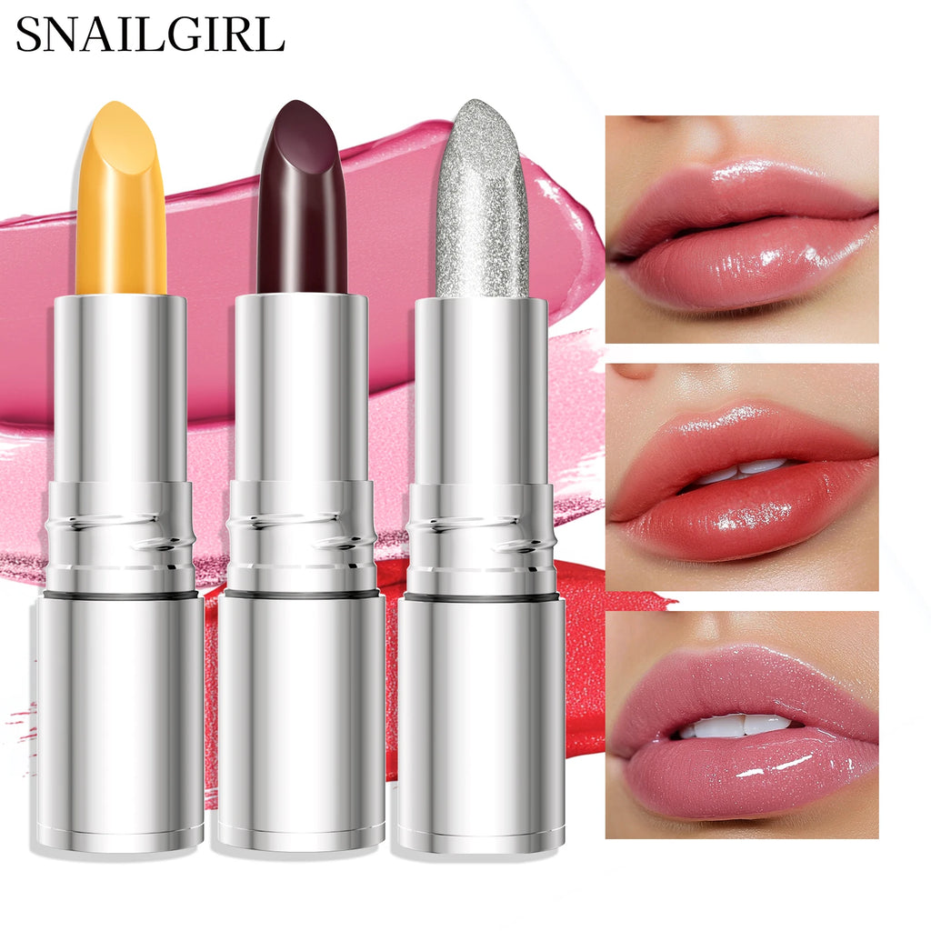 Temperature Color Changing Glitter Lipstick Waterproof Long Lasting Moisturizing Velvet Matte Lip Tint Red Pink Sexy Lips Makeup Qme