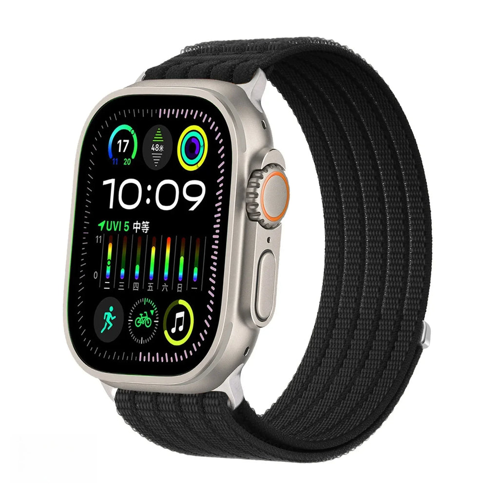 A Cloud Soft Breathable Nylon Loop Watch Strap for Apple Watch Series 10 9 8 S11 Lightweight Comfortable Replacement Wrist Band Qme