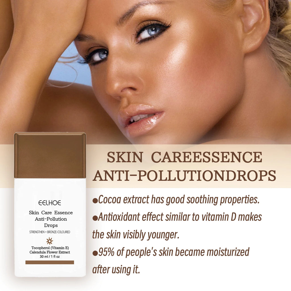 Fake Tan Peptide Serums Liquid Bronze Dark Self Tanning Serum Drops Summer Face Body Bronzing Essence Moisturizing Firming Skin Qme