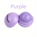 Cute Ball Shaped Lip Balm Hydrating Soothing Long-lasting Plumper Qme chunqiu-Purple