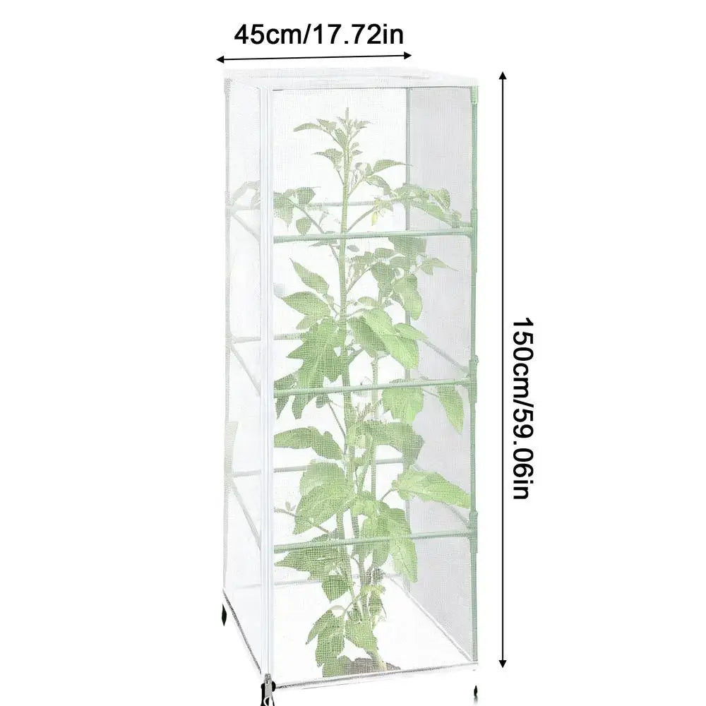 Plant Covers From Animals 59x17.7inch Square Protective Garden Net With Zipper Tomato Cage Plants Bird Barrier For Fruits Qme White China Mainland