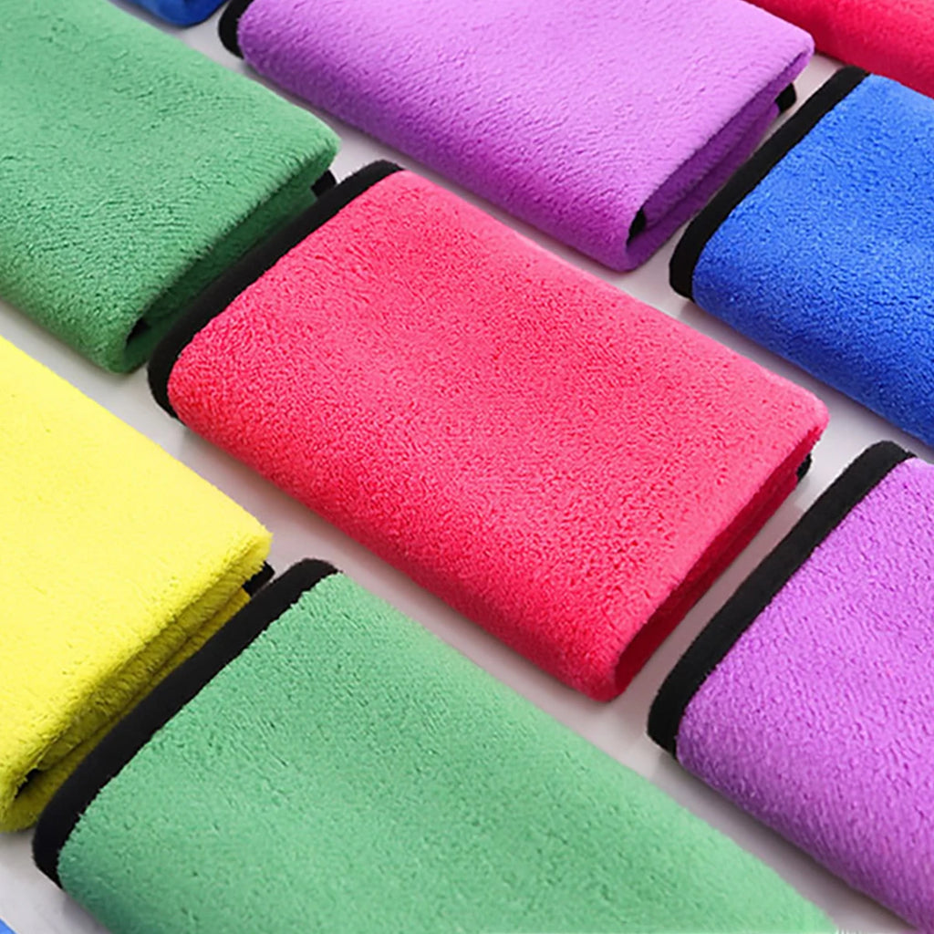 5 30X30cm High-density Coral Fleece Car Wash Towel Thickened Qme