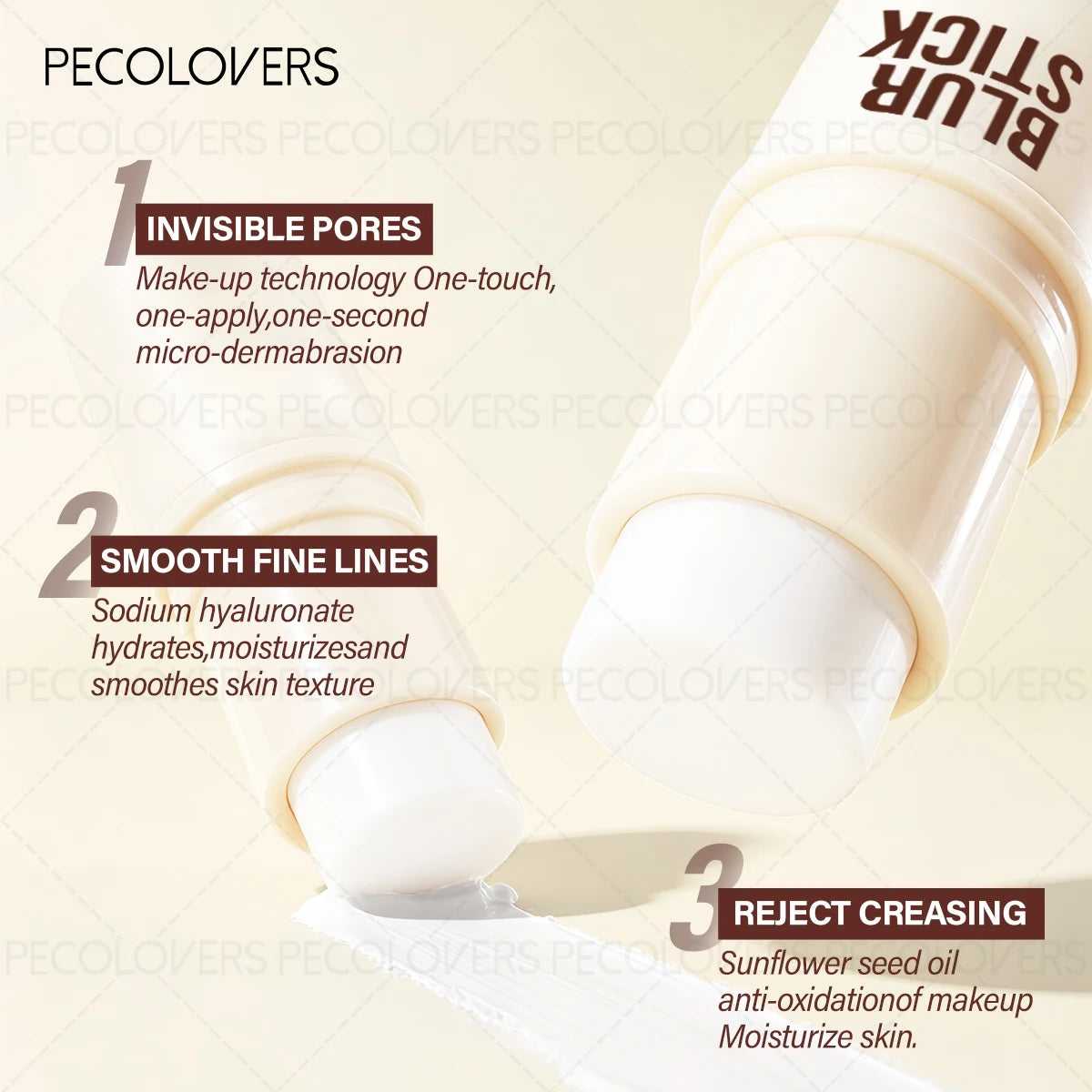 Facial Primer Stick Conceals Flaws Spots Waterproof Long-lasting Qme