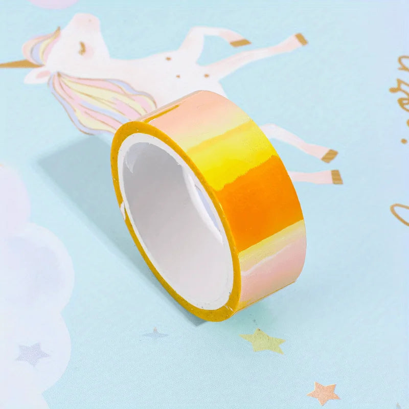 1pc / 196.85 inches laser reflective tape, decorative tape, girl album stationery tape, stationery stickers, photo diary, Qme Yellow