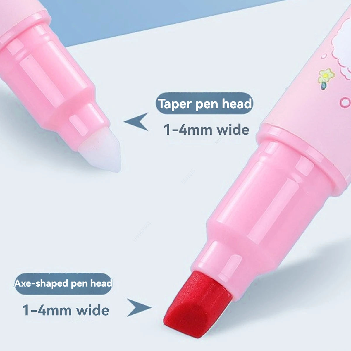 6Color/Set Double-ended Erasable Highlighter Kawaii Stationery Creative Graffiti Pen School Supplies Student Marker Highlighter Qme