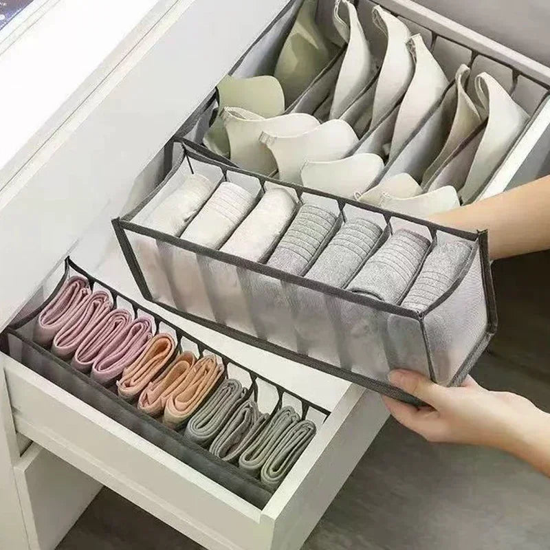 11 7 6 Girds Lingerie Drawer Storage Box Home Mesh Sock Organizer Qme