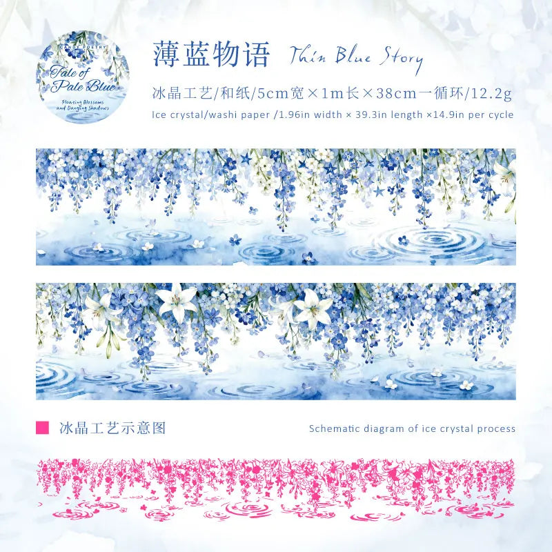 1 Roll Floral Tassel Theme Washi Tape for DIY Journal, Photo Frame Collage, Scrapbook Material, Phone Case Decoration Qme 6