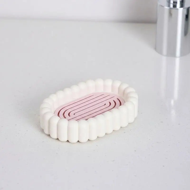 Plastic Bathroom Shower Soap Box Travel Portable Small Tray Dish Qme
