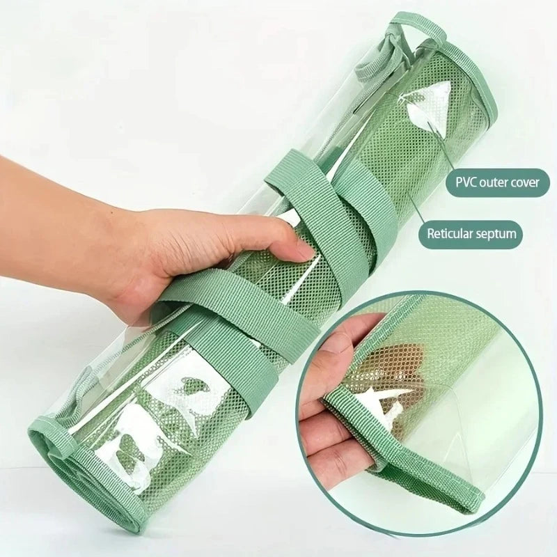 1 large capacity portable transparent waterproof handheld folder, expandable file storage bag, PVC self-adhesive file bag for of Qme