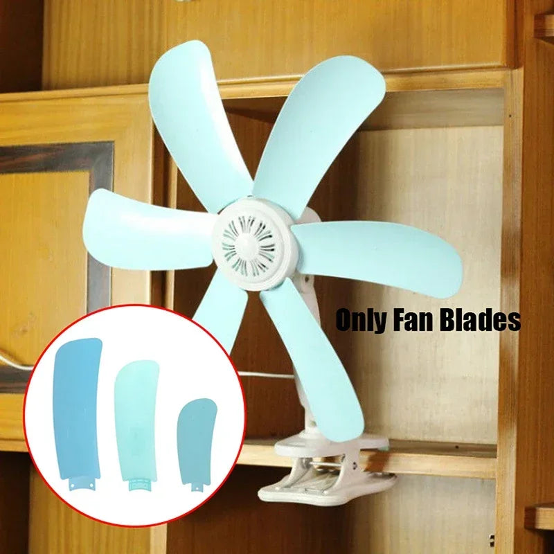 5Pcs Durable Fan Blades Direct Insertion Replacement Blade Universal Plastic Small Fan Leaf DIY Accessories Qme