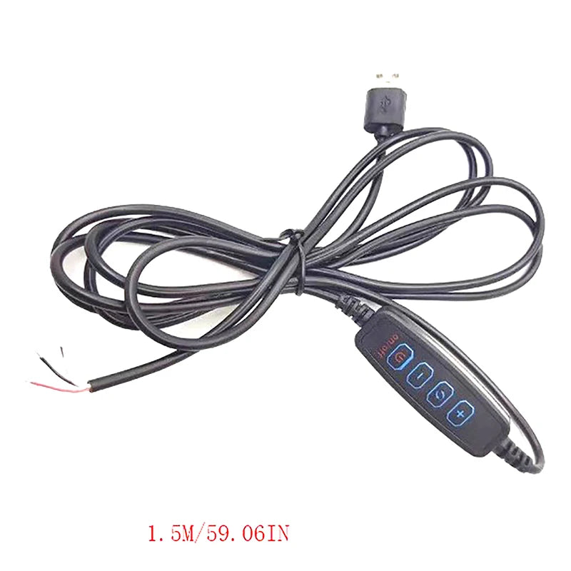 USB 5V LED Tri-color Dimming Color Switch Cable Dimmer 4-Key Controller 2CH For Low Voltage LED CCT Bicolor Light Qme