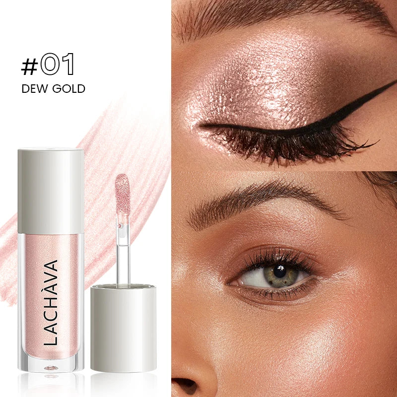 2-in-1 Shimmer Glitter Liquid Eyeshadow Highlighter 2 Colors Qme 01