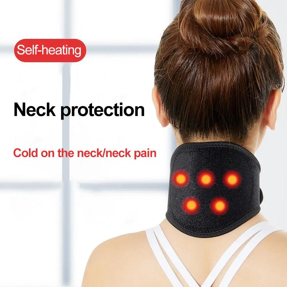 Magnetic Neck Brace Soft 5 7 9 Magnets Self Heating Support Protector Qme