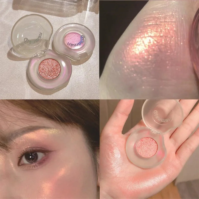 Diamond Monochrome Highlighter Contouring Palette Fine Flash Brighten Eyeshadow Orange Silver Natural Eye Shadow Makeup Cosmetic Qme