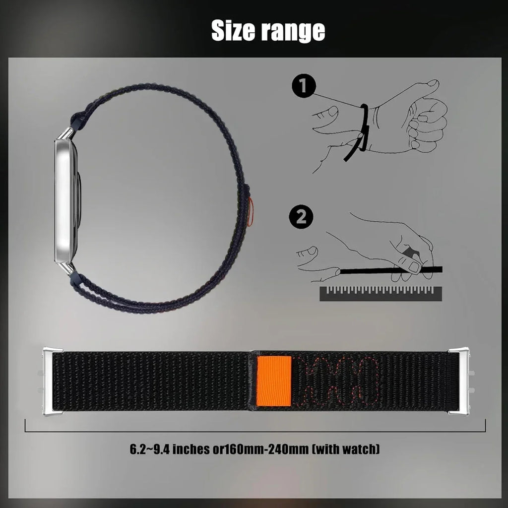 Nylon Loop Strap for Samsung Galaxy Fit 3 Adjustable Elastic Bracelet Watchband for iWatch Samsung Galaxy Fit3 Band Accessories Qme