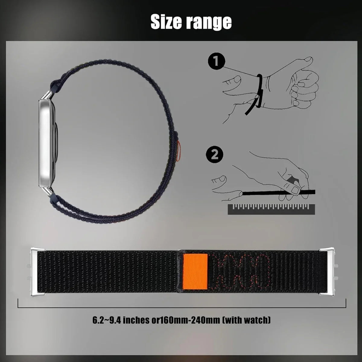 Nylon Loop Strap for Samsung Galaxy Fit 3 Adjustable Elastic Bracelet Watchband for iWatch Samsung Galaxy Fit3 Band Accessories Qme