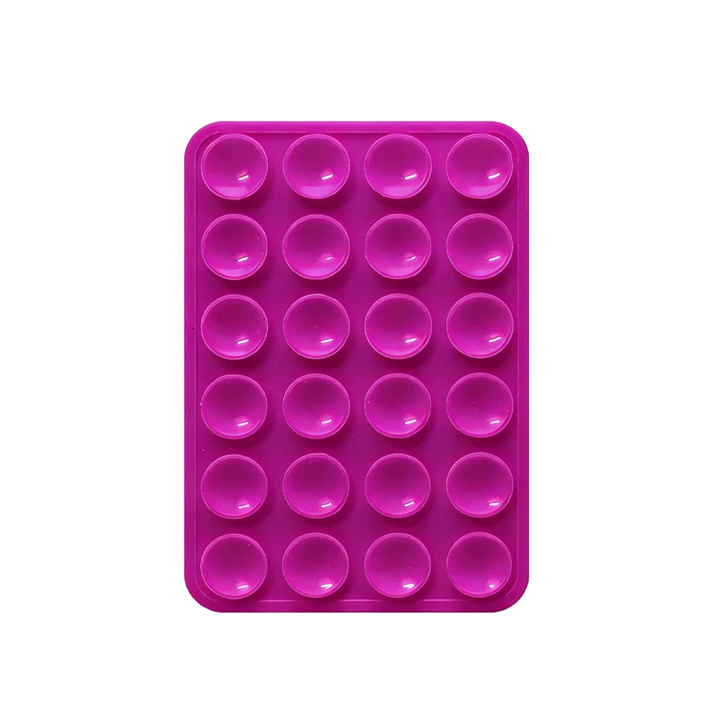 Double-Sided Suction Cup Phone Mount, Silicone Suction Phone Case Adhesive Sticky Phone Grip Hands-Free Phone Grip Phone Stand Qme Rose Red